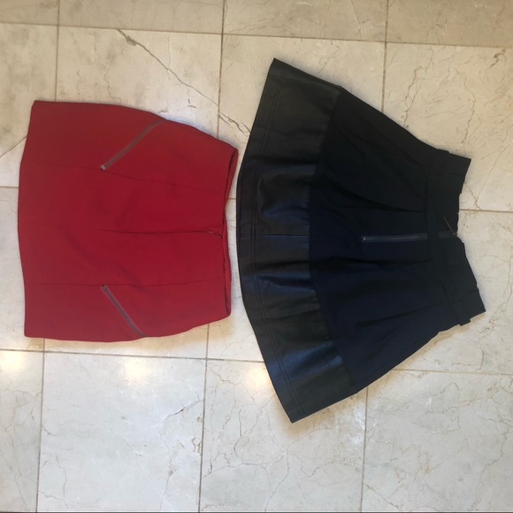 Skirt LOT of 2, Very J, BCBG, Navy, Red, Szs S & 0 - Picture 9 of 16